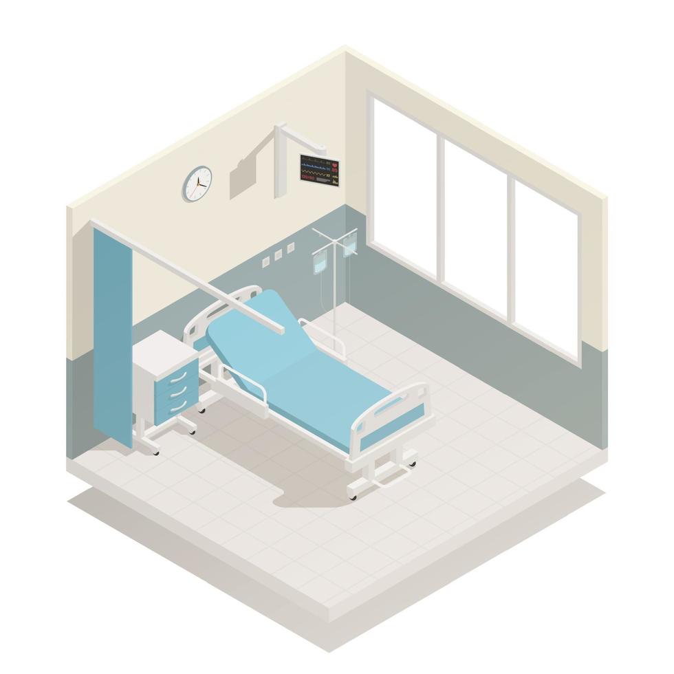 composición isométrica de equipos médicos vector