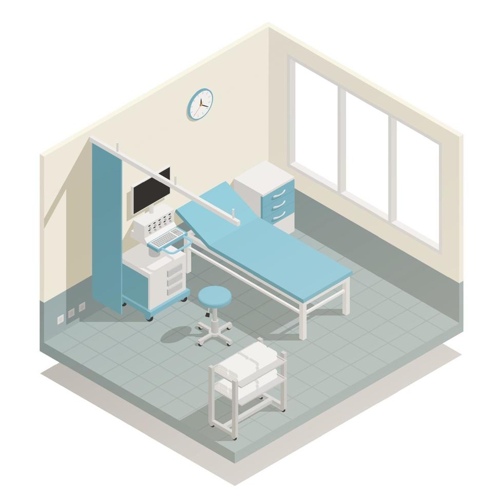 medical equipment isometric composition vector