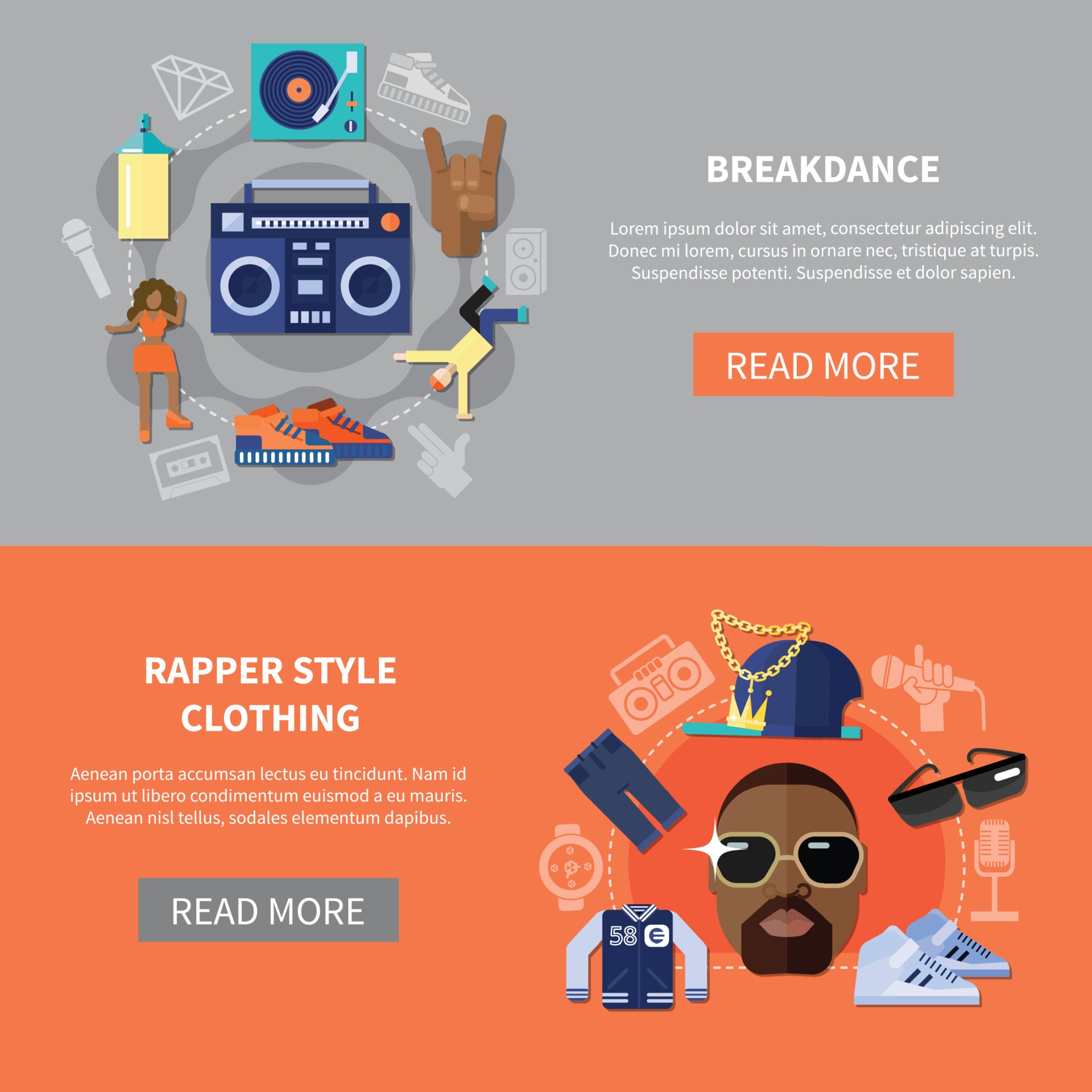 Rap music flat 1992568 Vector Art at Vecteezy