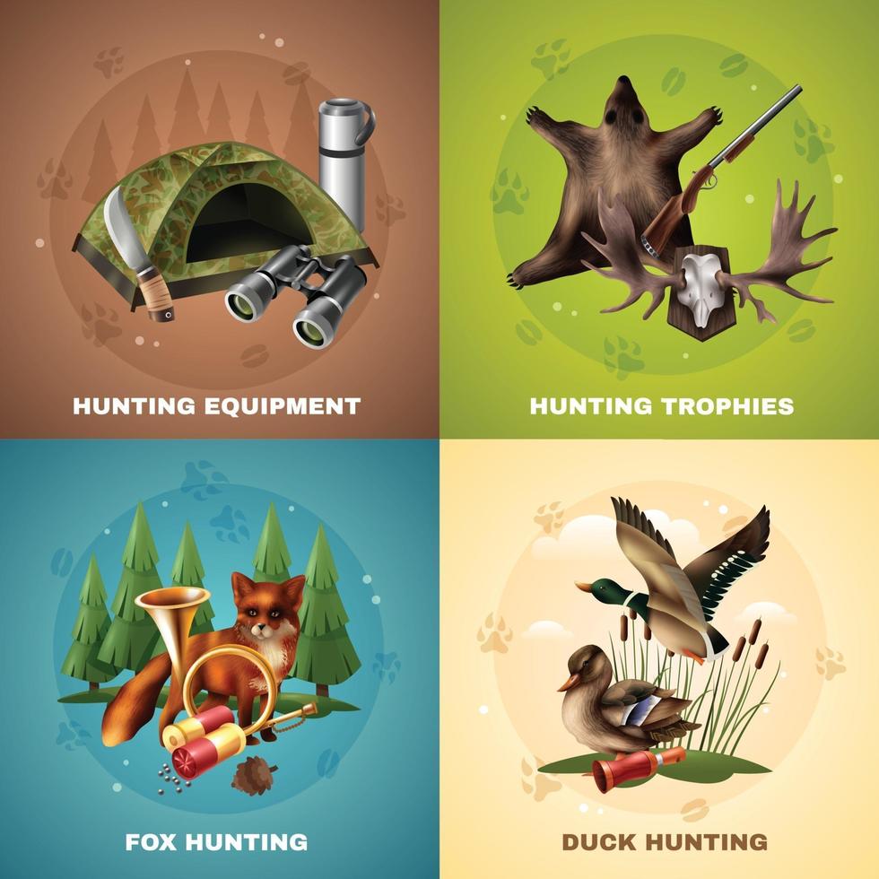 hunting design concept vector