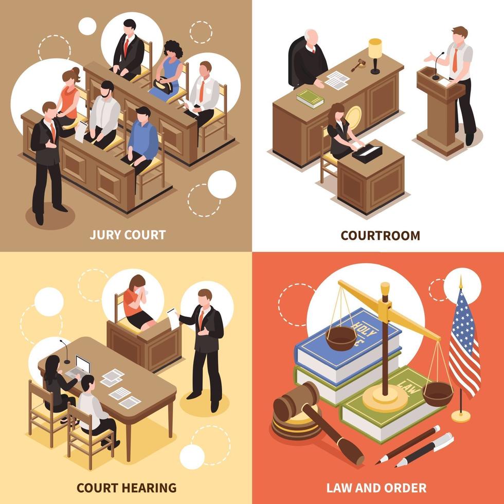 isometric law design concept vector
