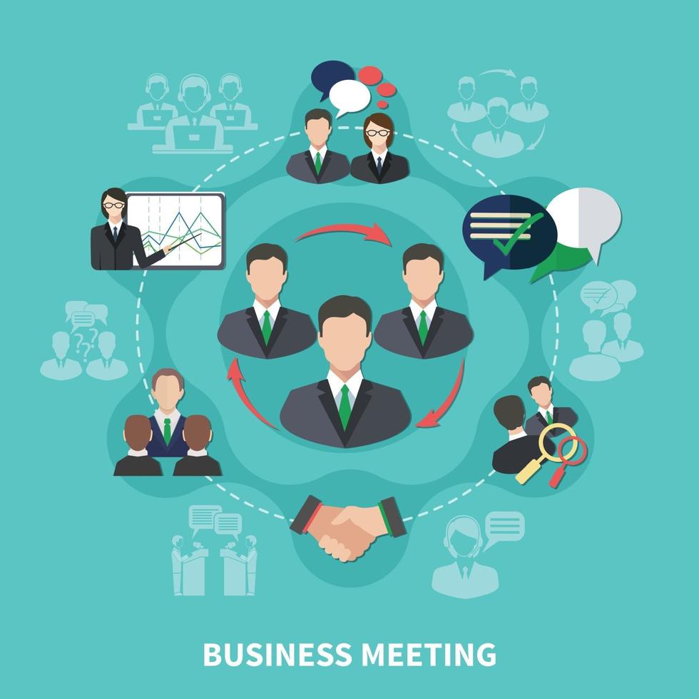 Business meeting vector illustration