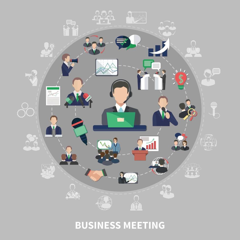 Business meeting vector illustration