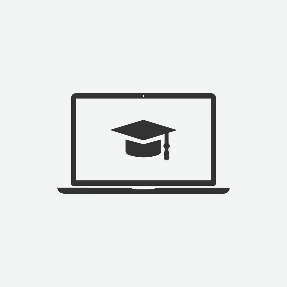 online education vector isolated icon on grey background
