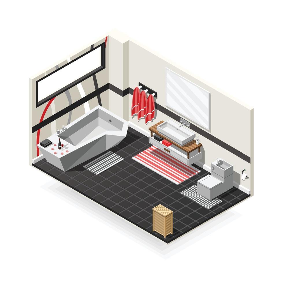 Futuristic and hi-tech isometric composition vector