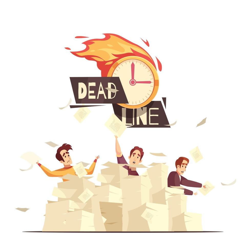 deadline vector illustration