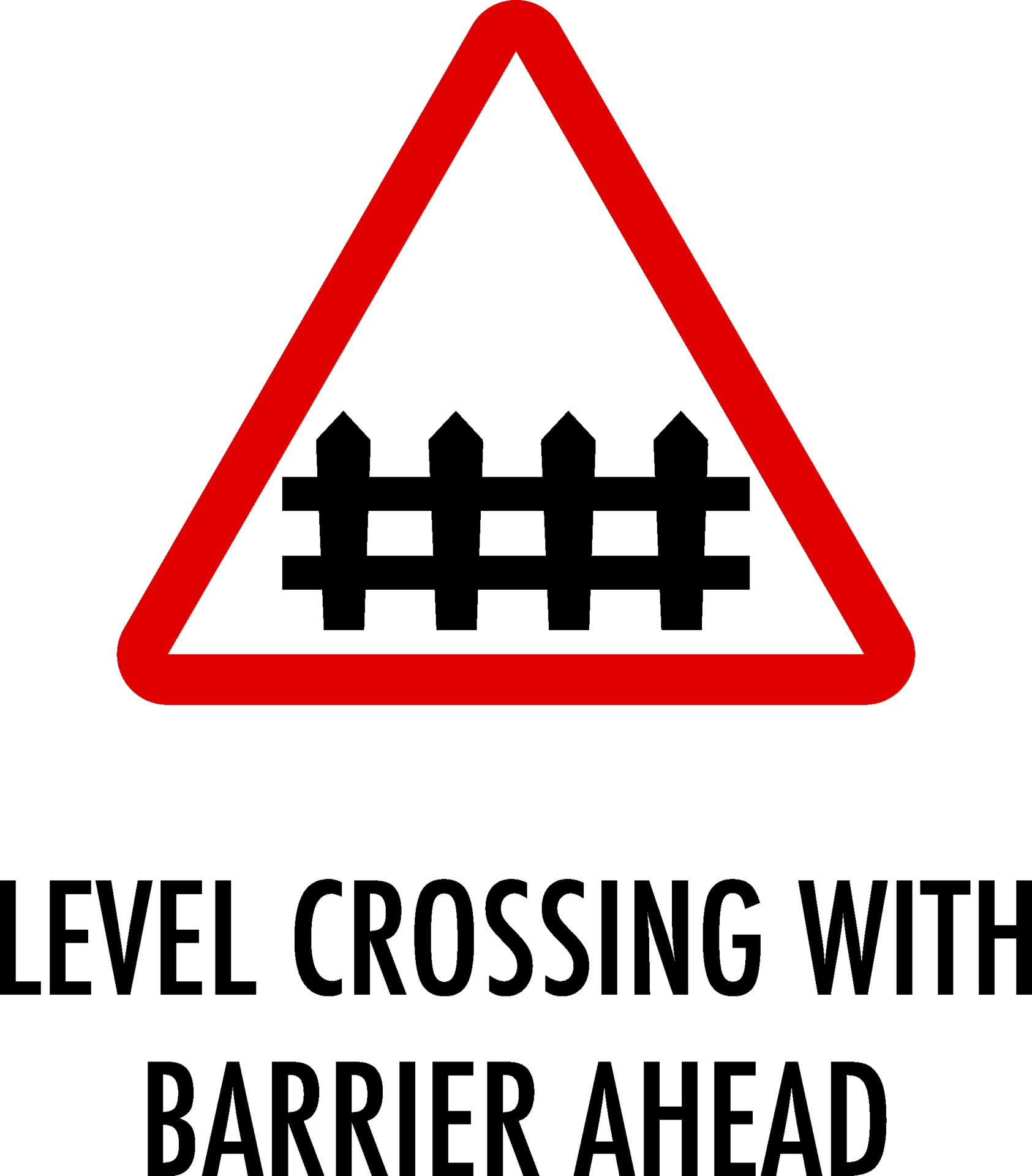 Level Crossing With Barrier Ahead Sign On White Background Vector Art At Vecteezy Level Crossing With Barrier Ahead Sign On White Background Vector Art At Vecteezy