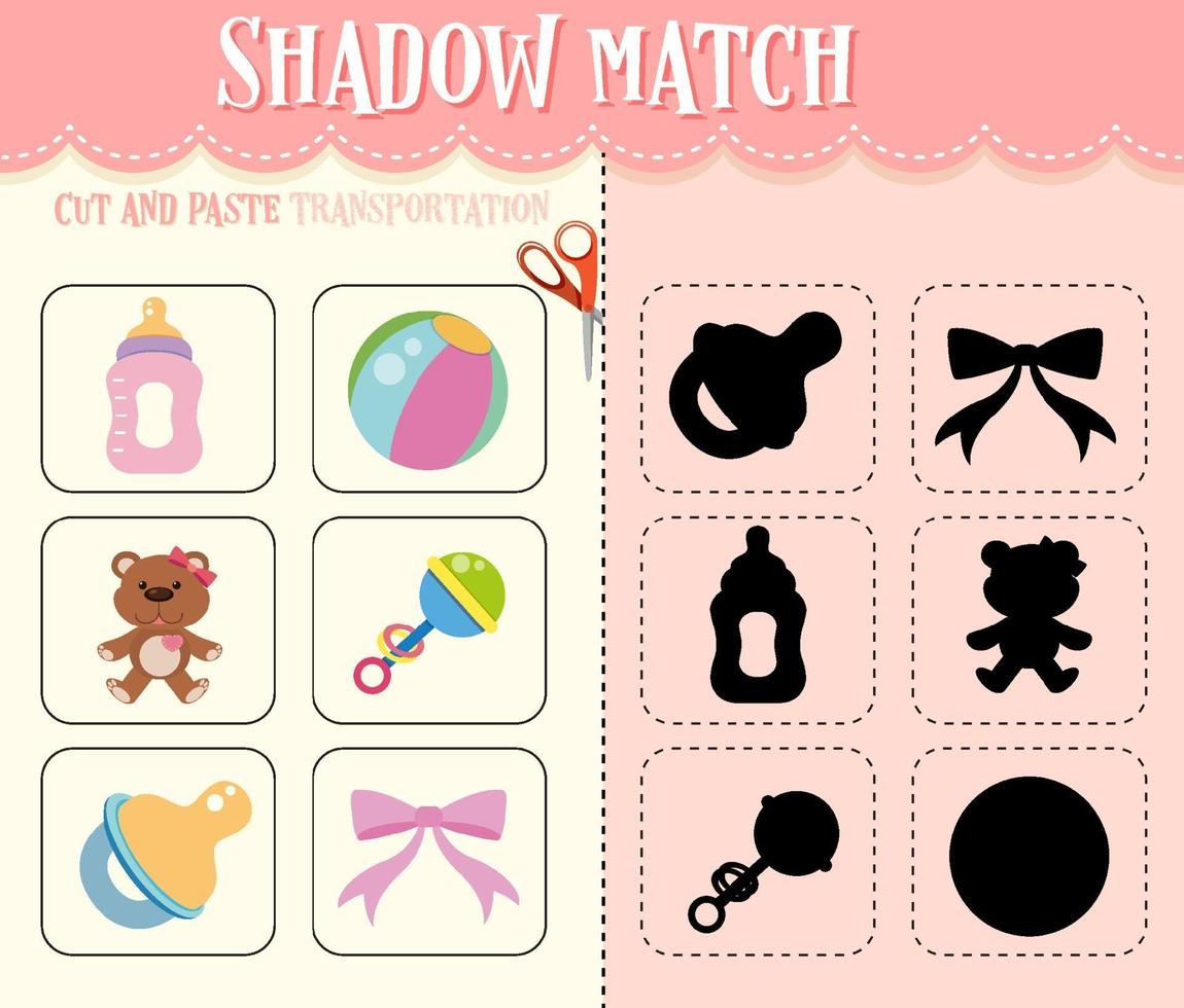 juego de sombras para niños vector