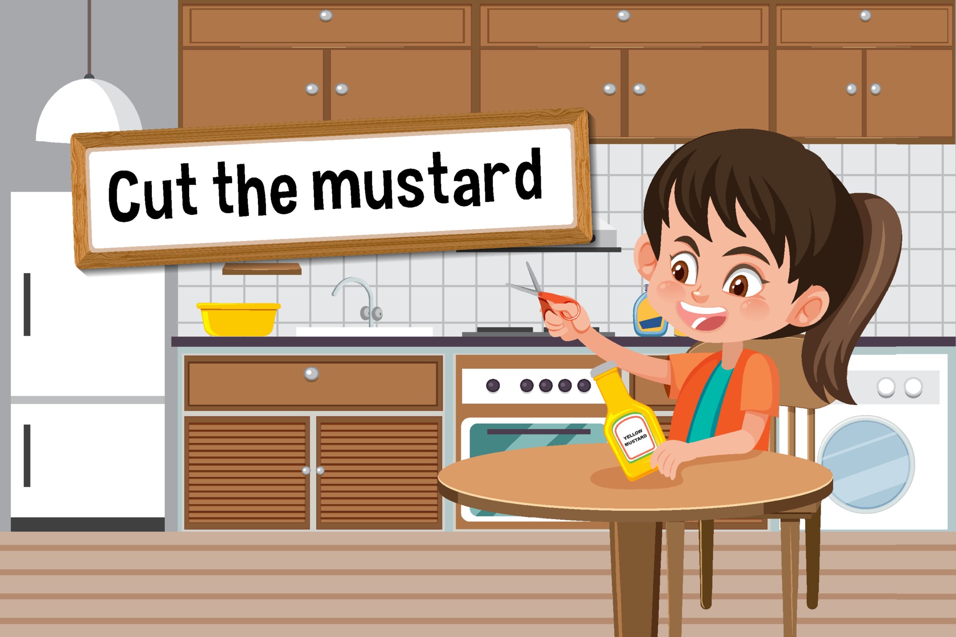 English idiom with picture description for cut the mustard 1992921