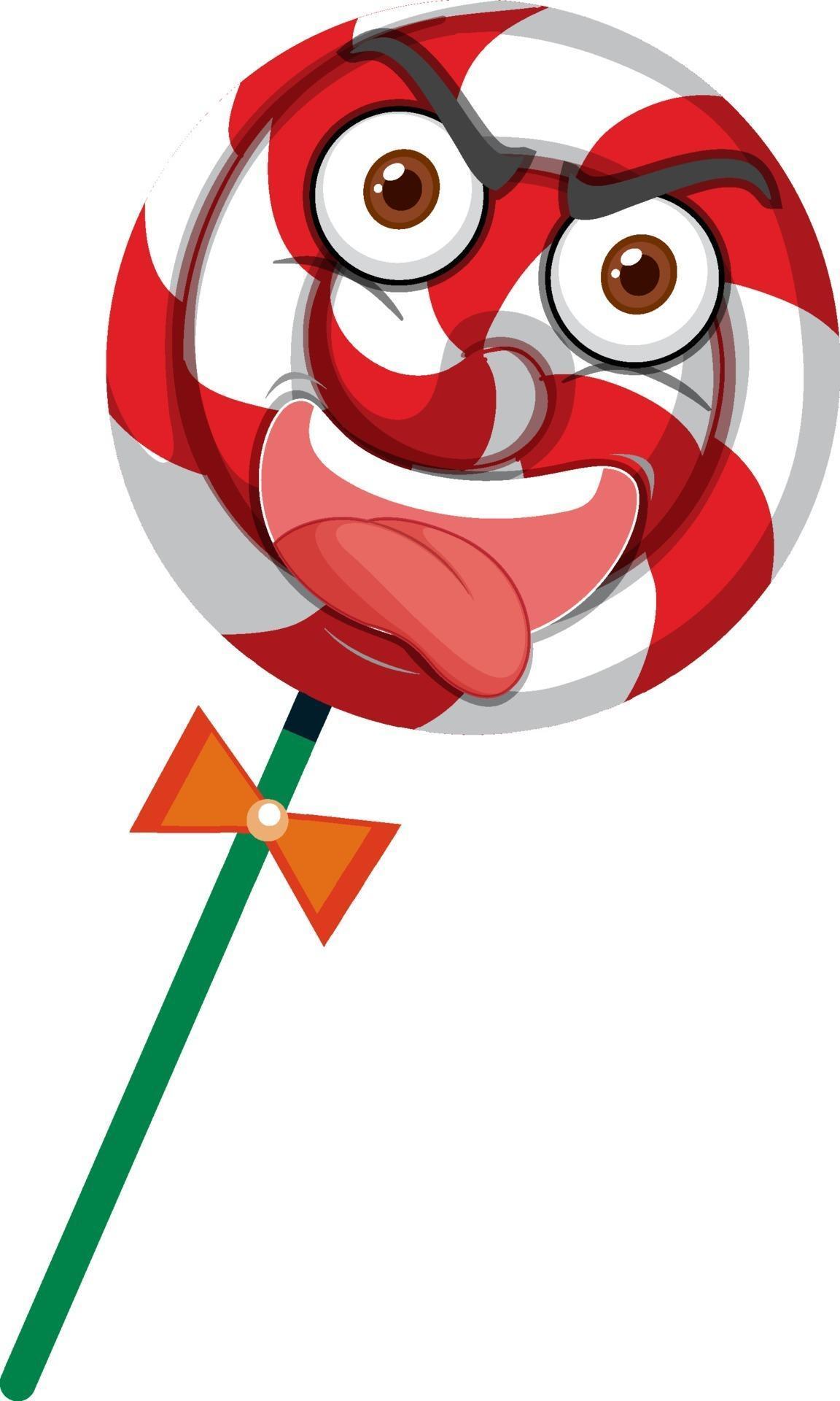 Candy with face expression on white background 1992927 Vector Art at