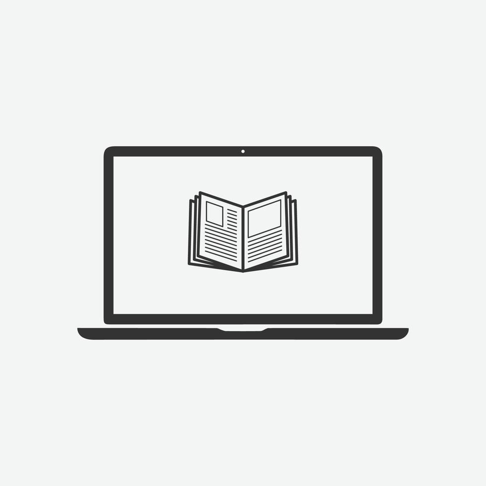 Online education vector isolated icon on grey background