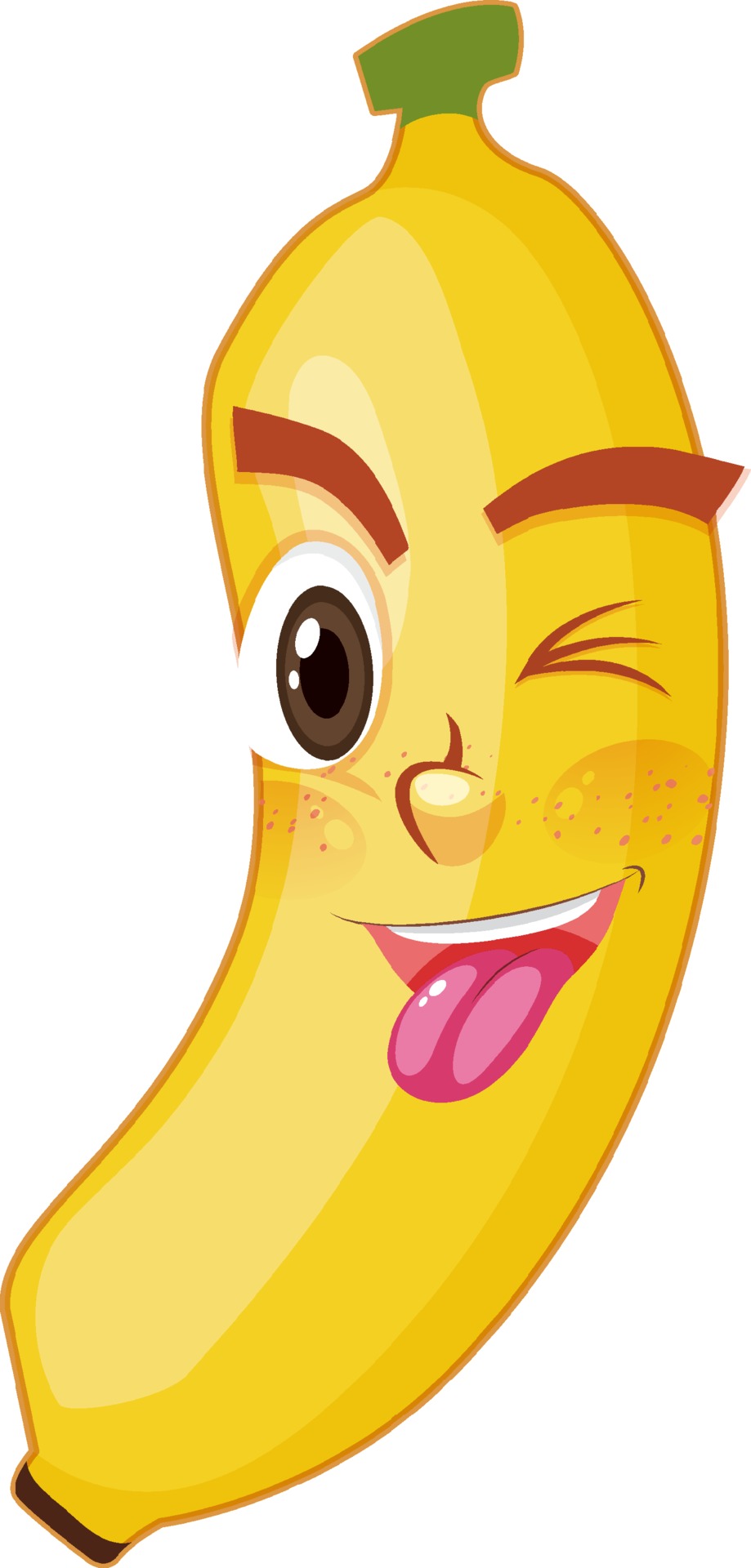 Banana cartoon character with facial expression 1993012 Vector Art at