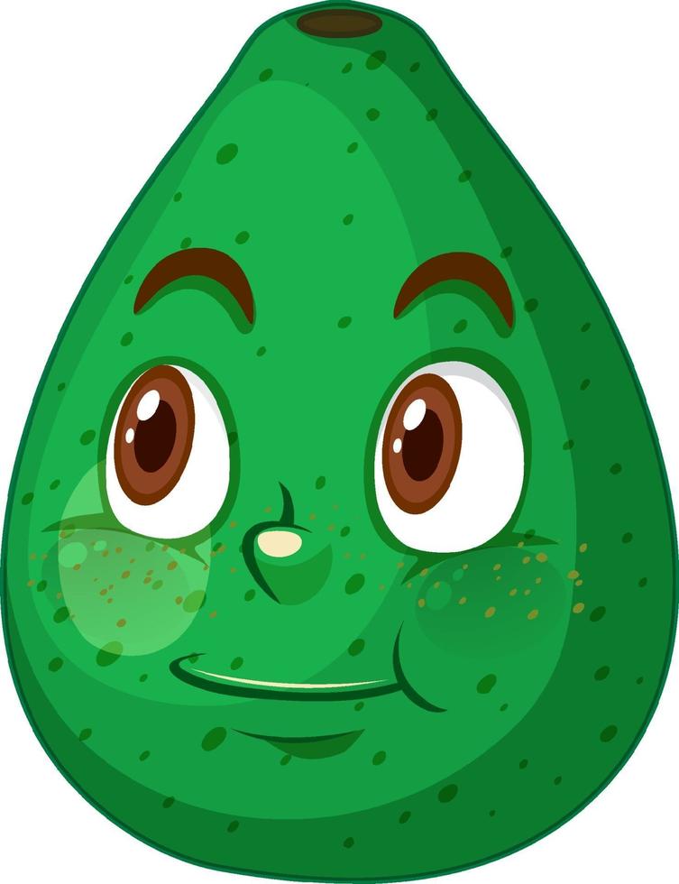 Pomelo cartoon character with facial expression vector