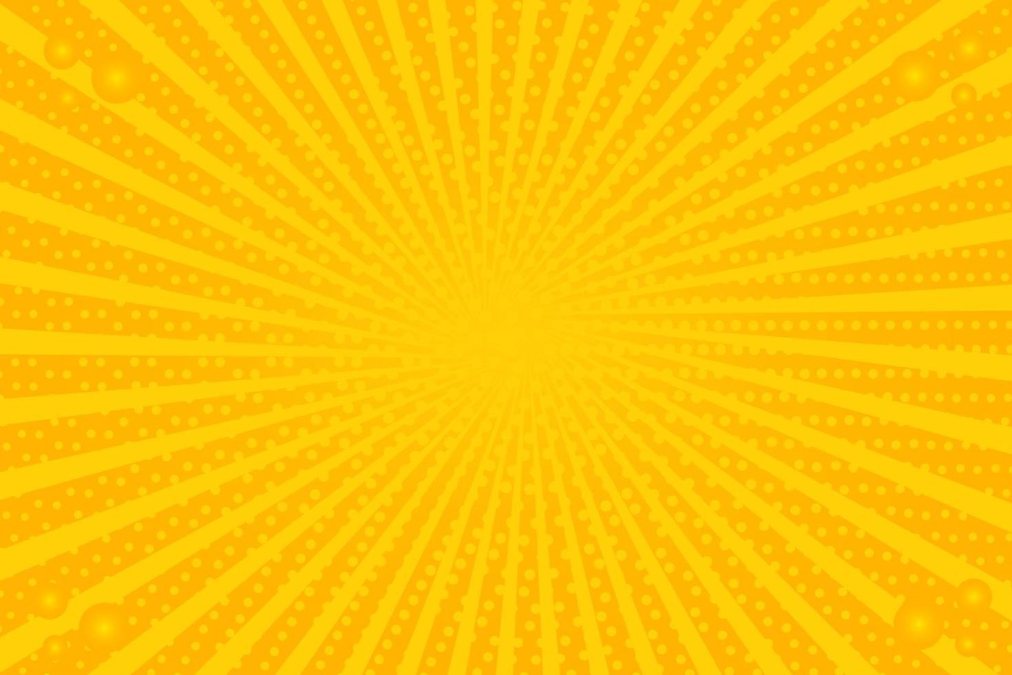Yellow Retro Vintage Background With Sun Rays vector