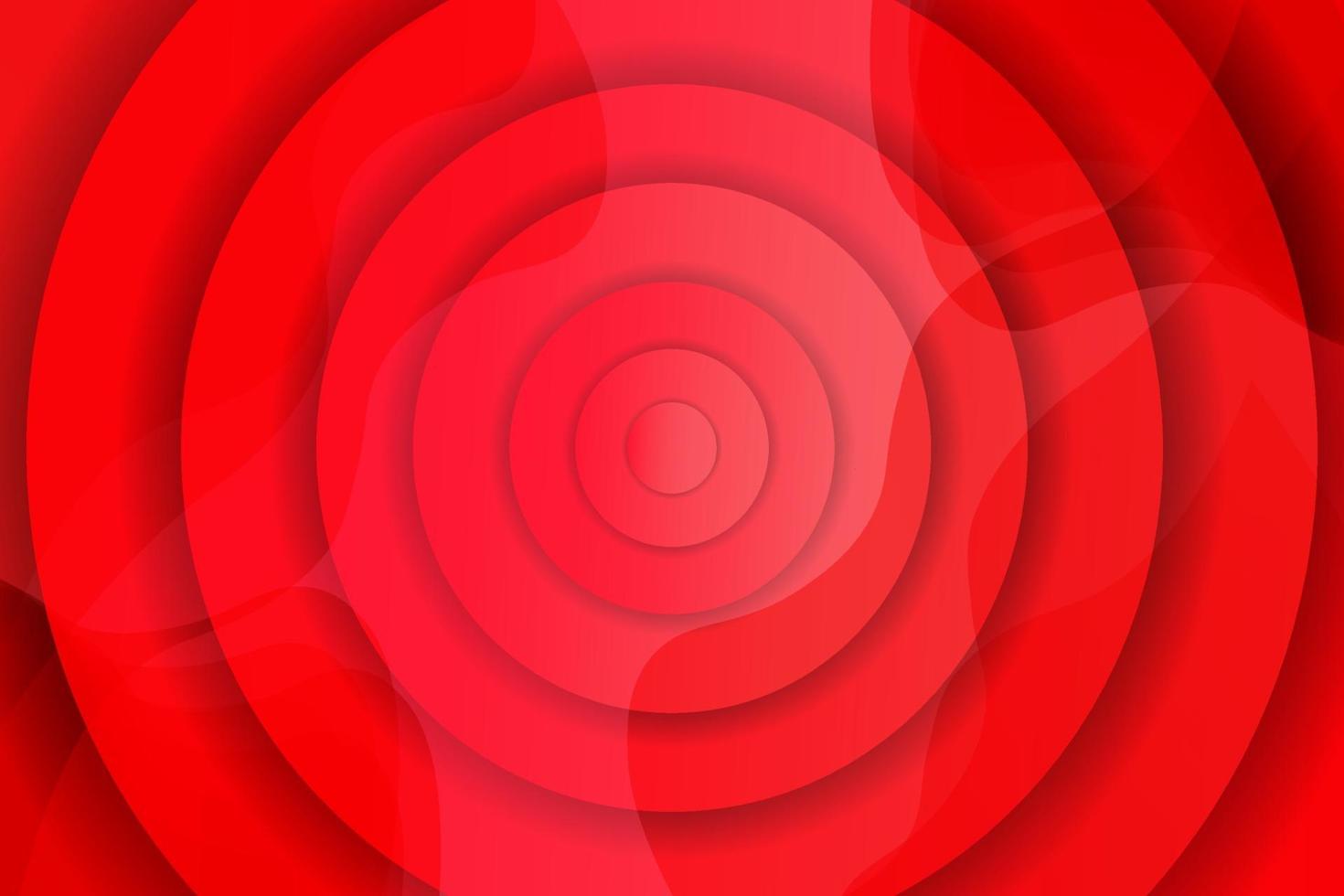 Creative Red Wave Background With Circles vector