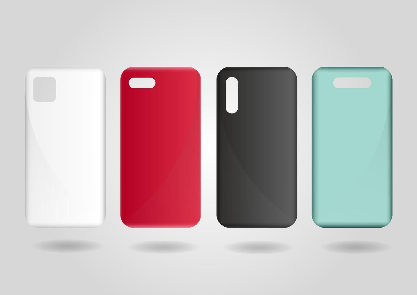 Mobile Phone Cases Mockup vector