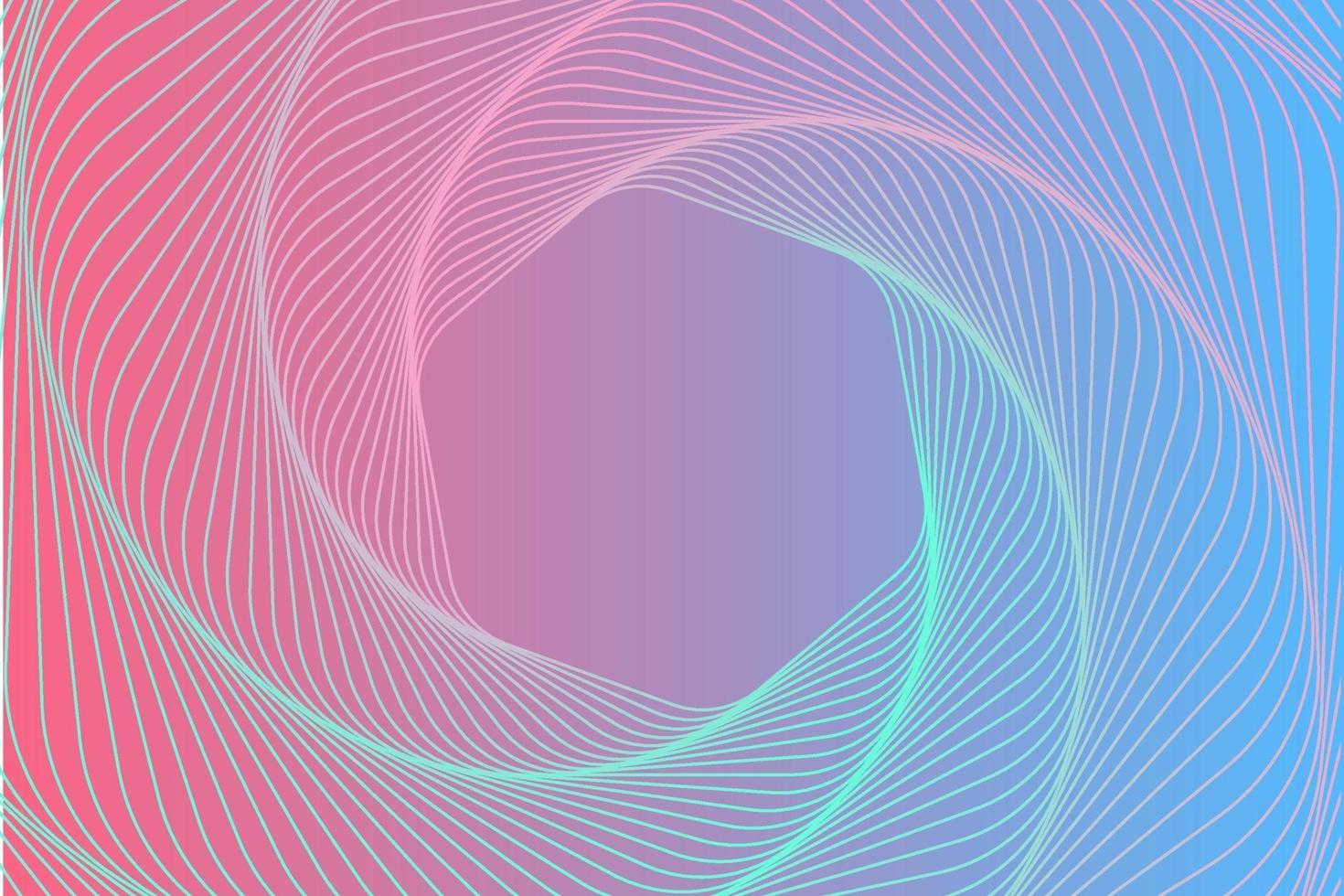 Pink Blue Swirl Hexagon Background vector