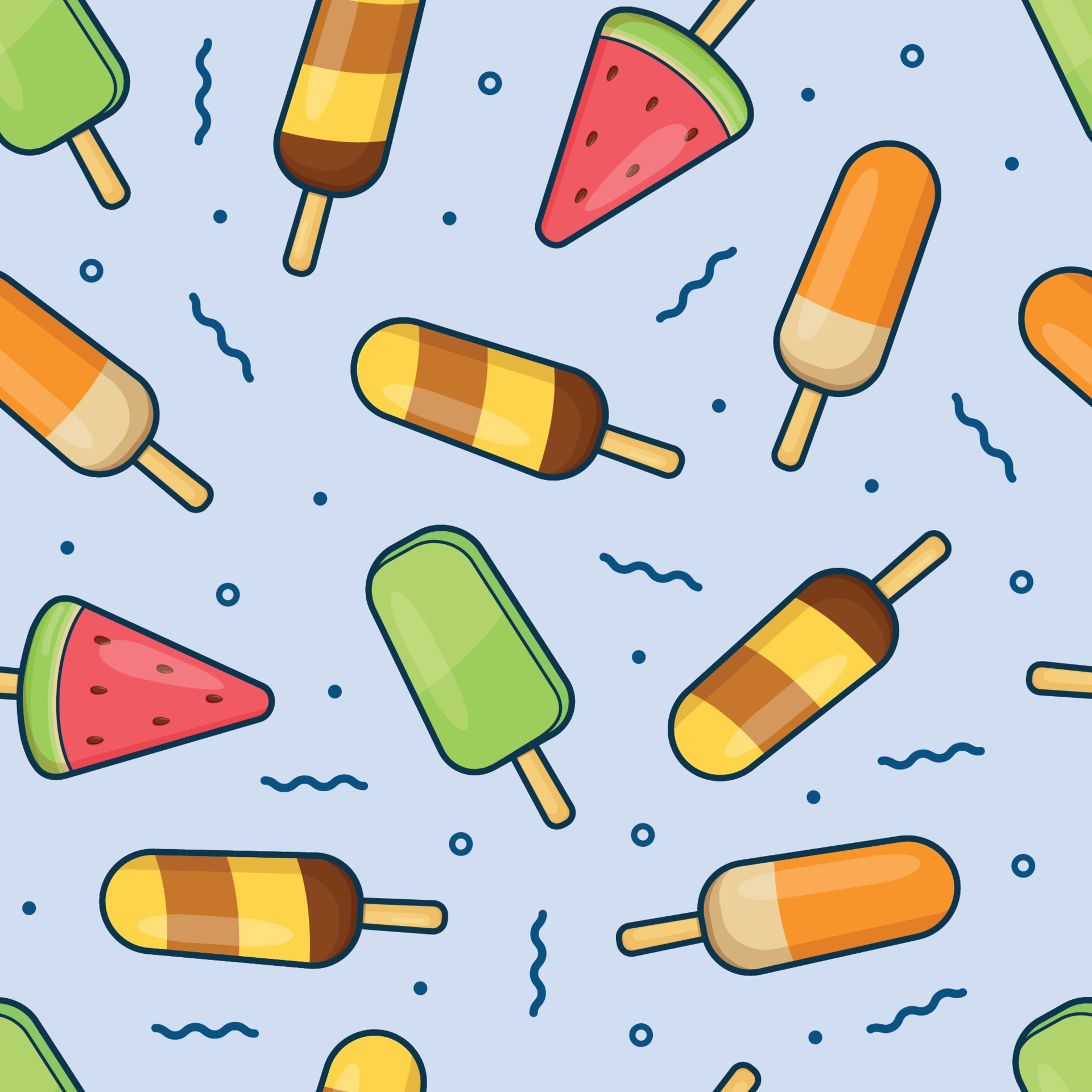 Ice cream stick seamless pattern background vector illustration 1993248