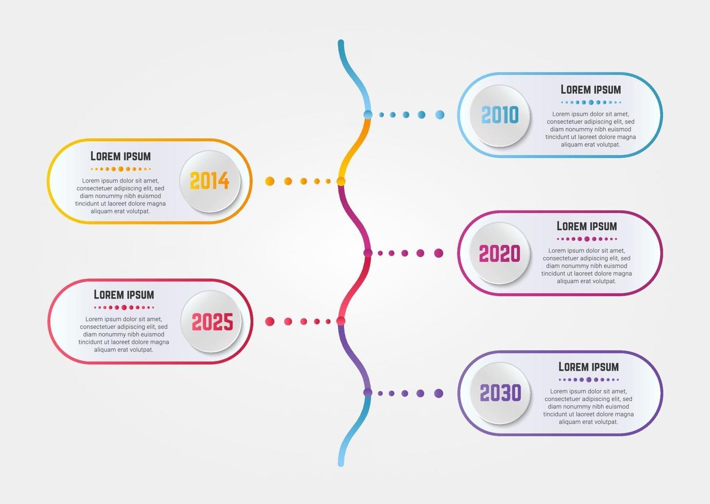 Modern Infographic Template With Yearly Informations vector