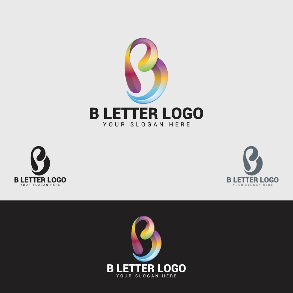 B LETTER LOGO DESIGN TEMPLATE vector