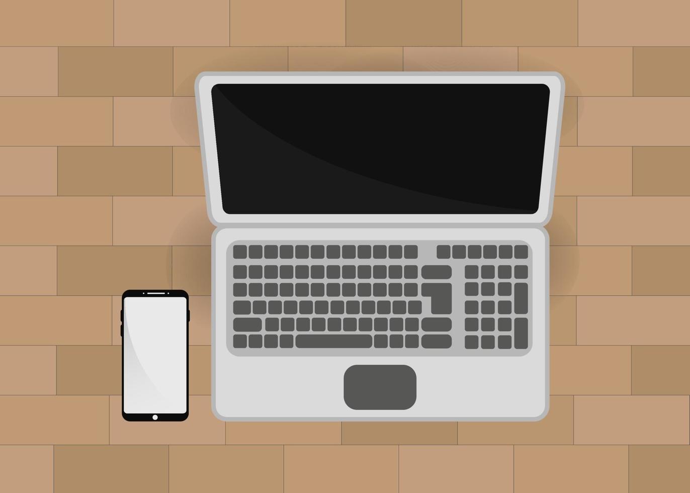 maqueta de laptop y smartphone vector