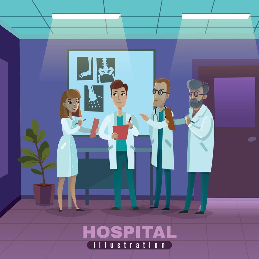 hospital illustration flat vector
