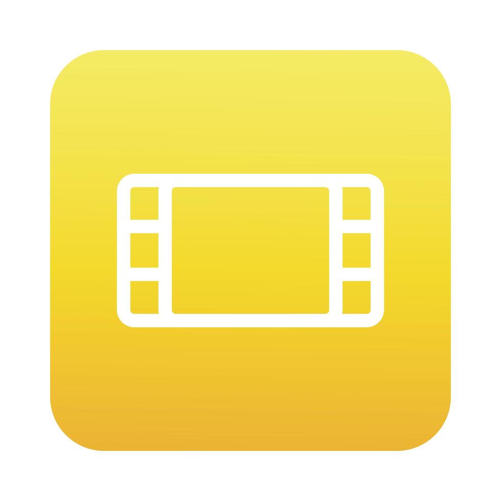 tape film interface block gradient style icon vector