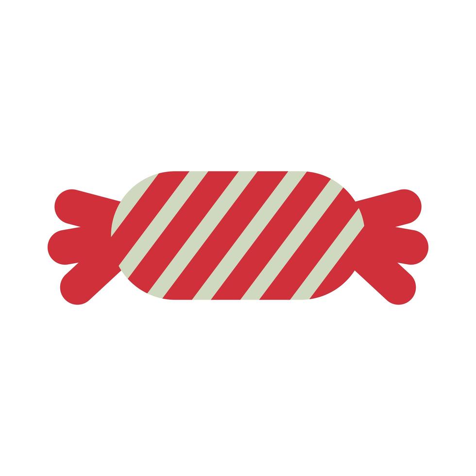 merry christmas candy flat style icon vector