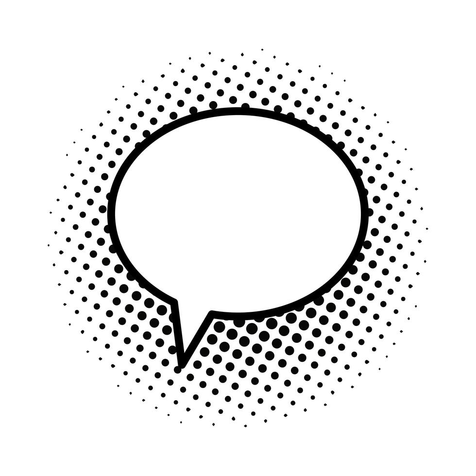 monochrome and dotted speech bubble icon vector