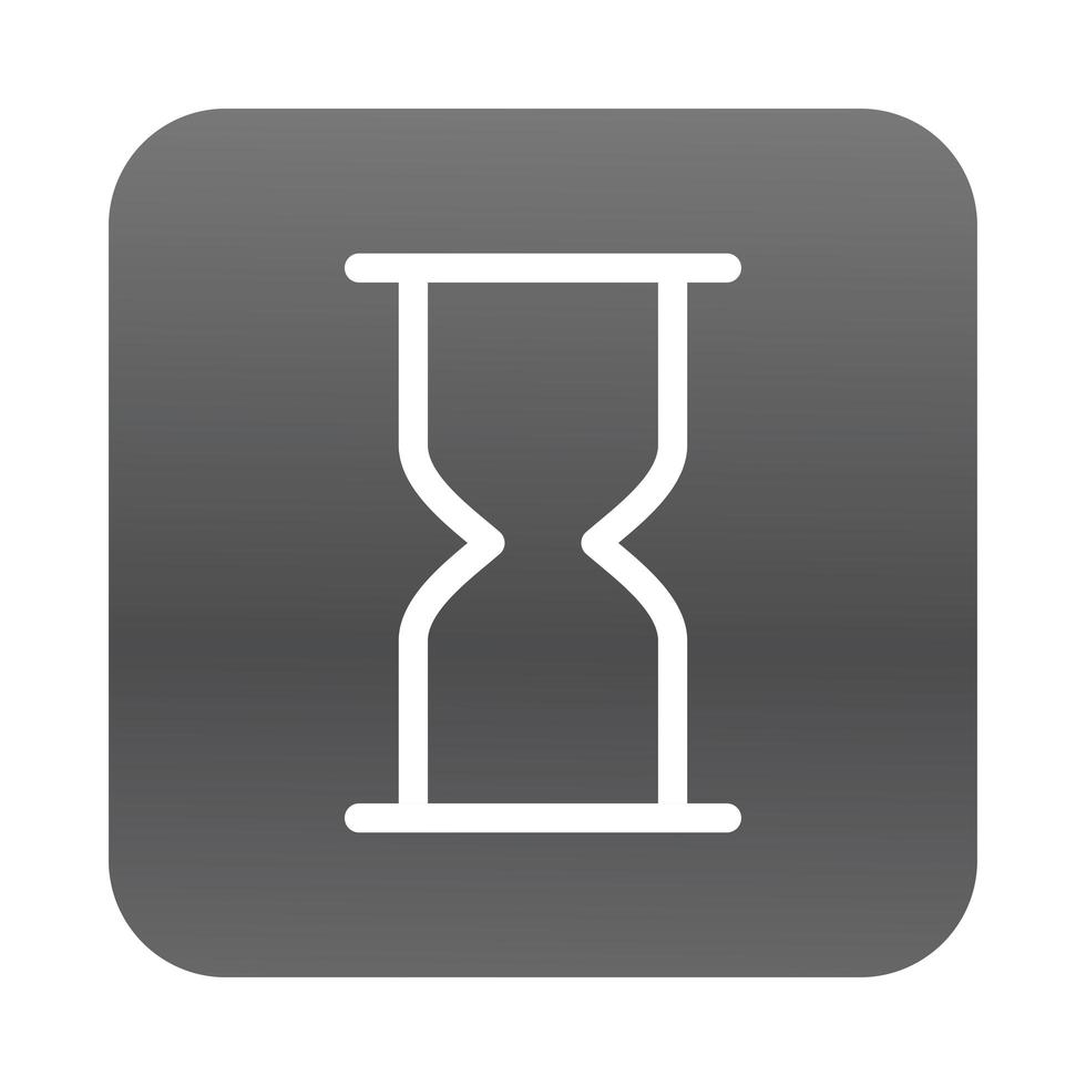 icono de estilo degradado de bloque de tiempo de reloj de arena vector