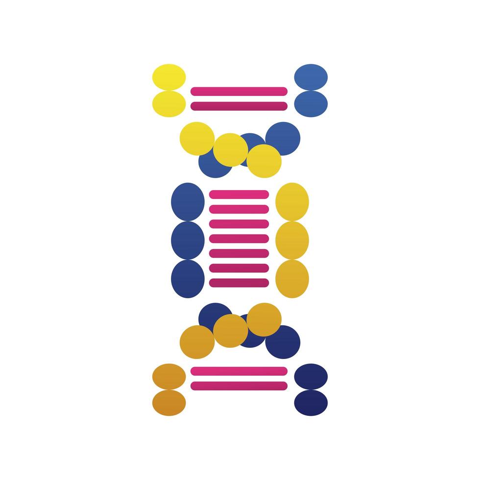 Icono aislado de la estructura de la molécula de ADN vector