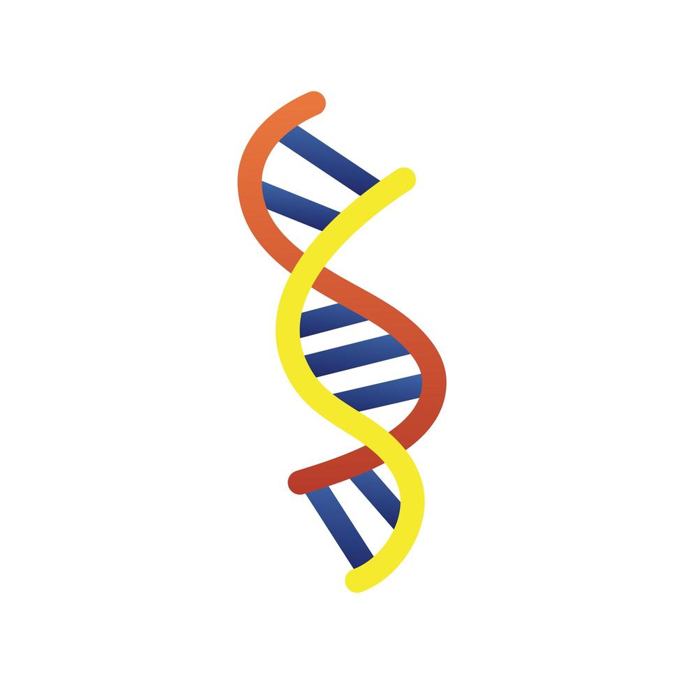 Icono aislado de la estructura de la molécula de ADN vector