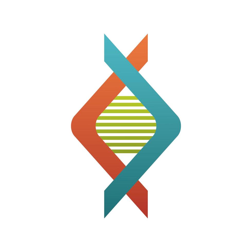 Icono aislado de la estructura de la molécula de ADN vector