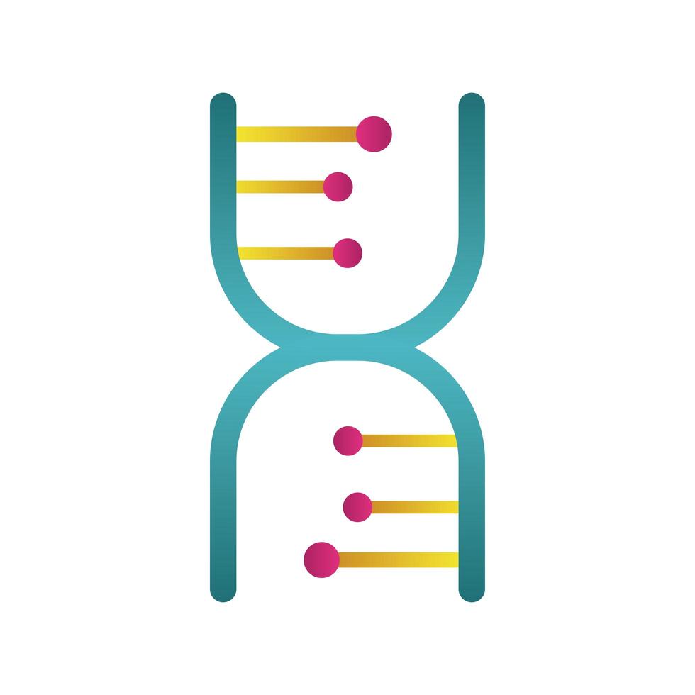 Icono aislado de la estructura de la molécula de ADN vector