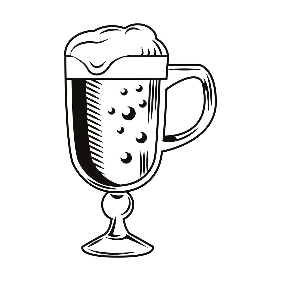 taza de cerveza icono aislado vector