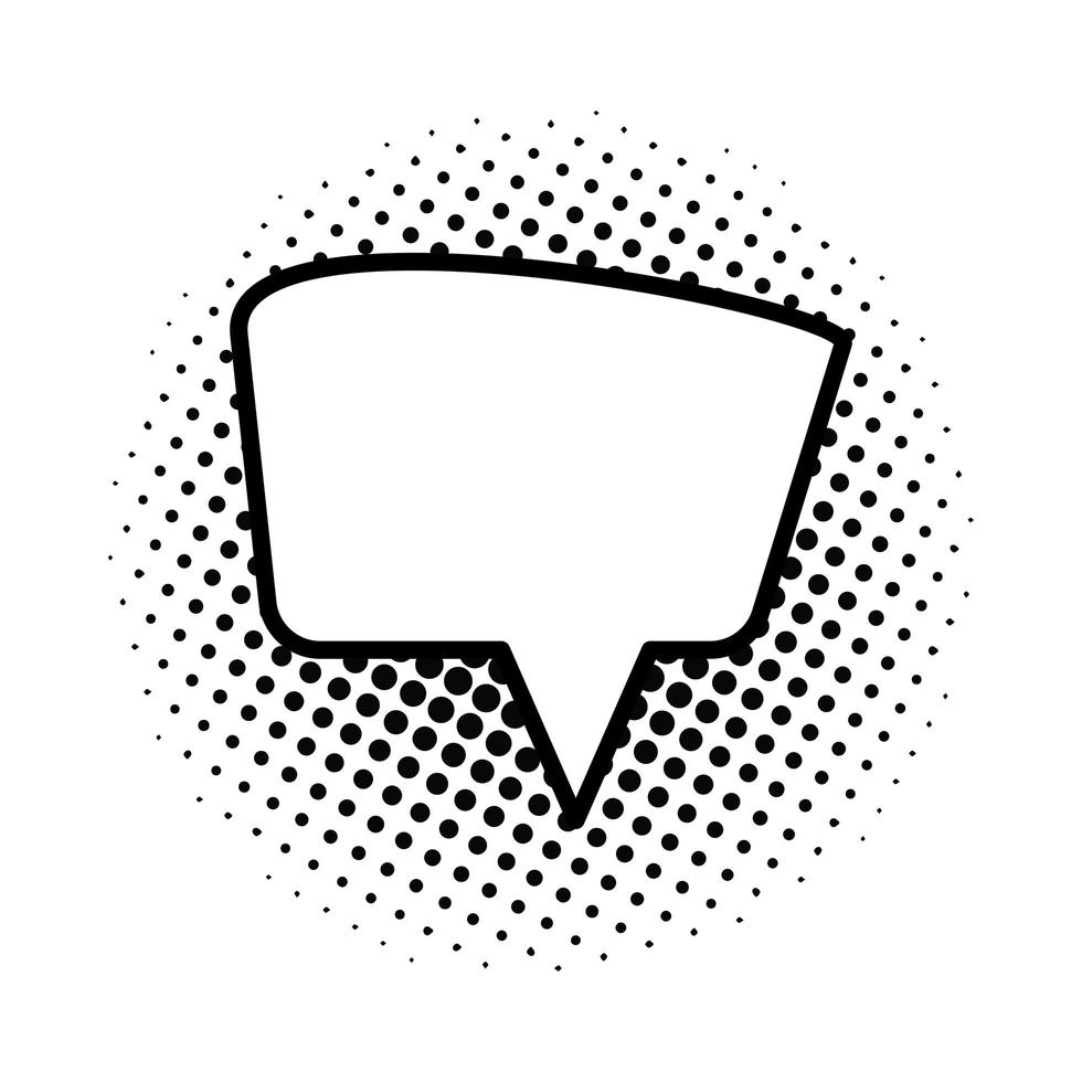 monochrome and dotted speech bubble icon vector