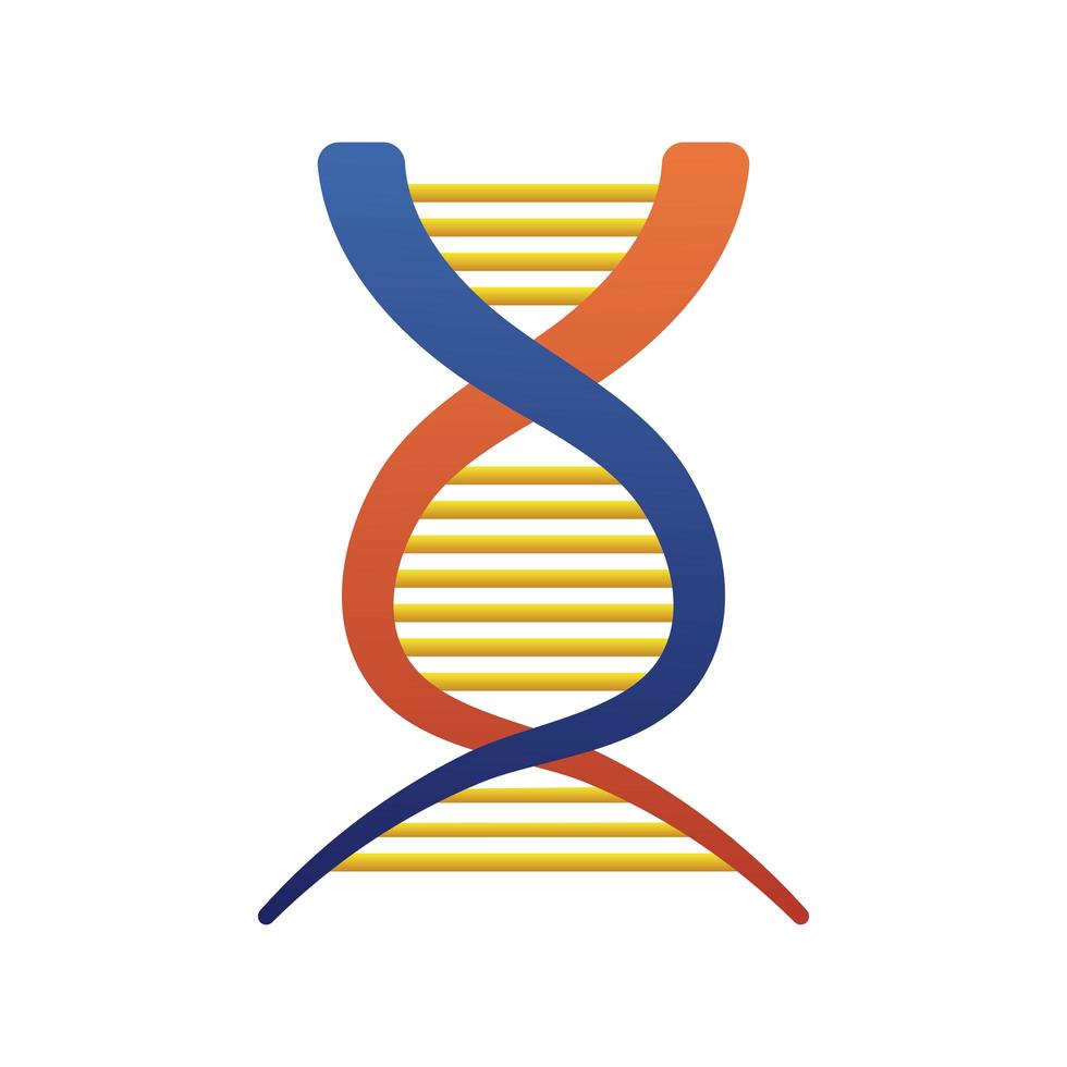 Icono aislado de la estructura de la molécula de ADN vector