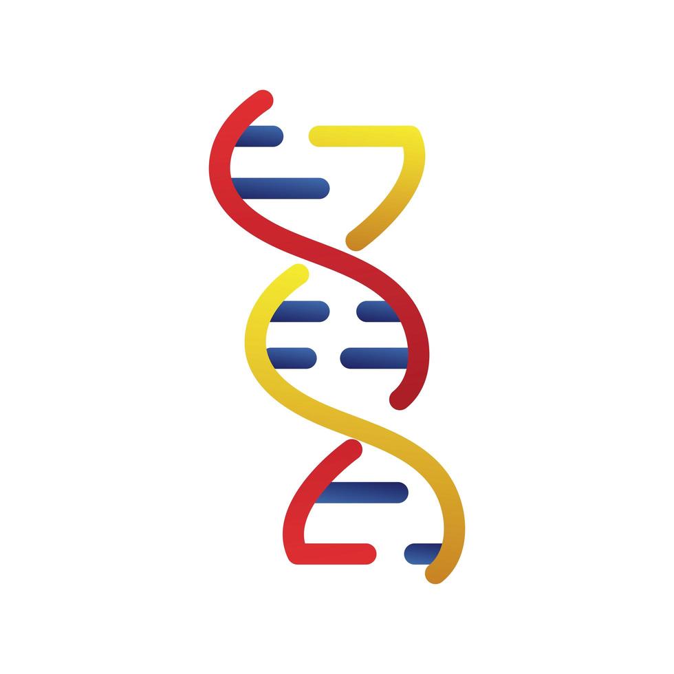 Icono aislado de la estructura de la molécula de ADN vector