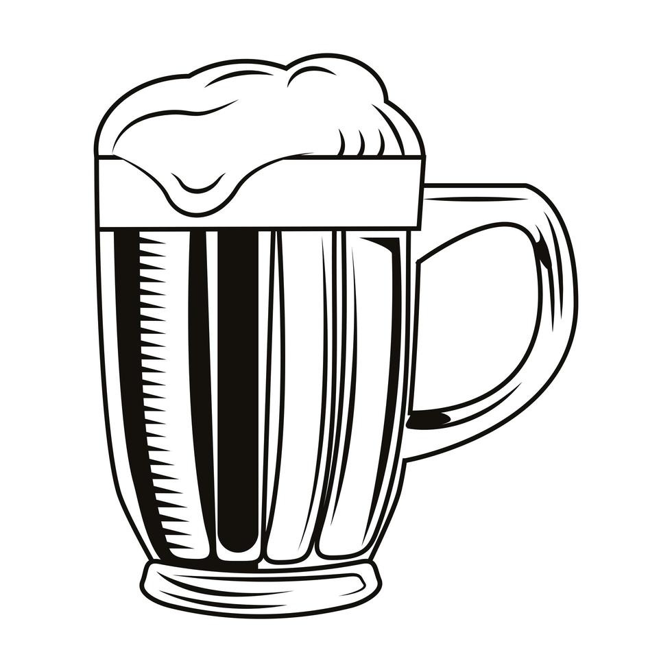 jarra de cerveza, aislado, icono vector