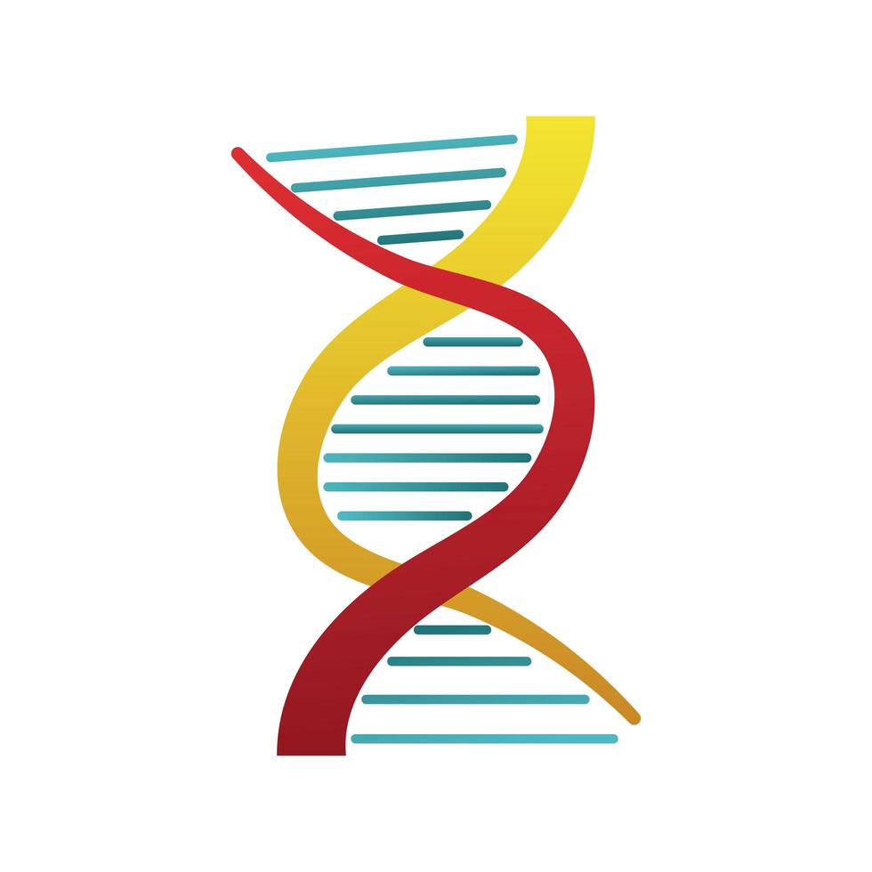 Icono aislado de la estructura de la molécula de ADN vector