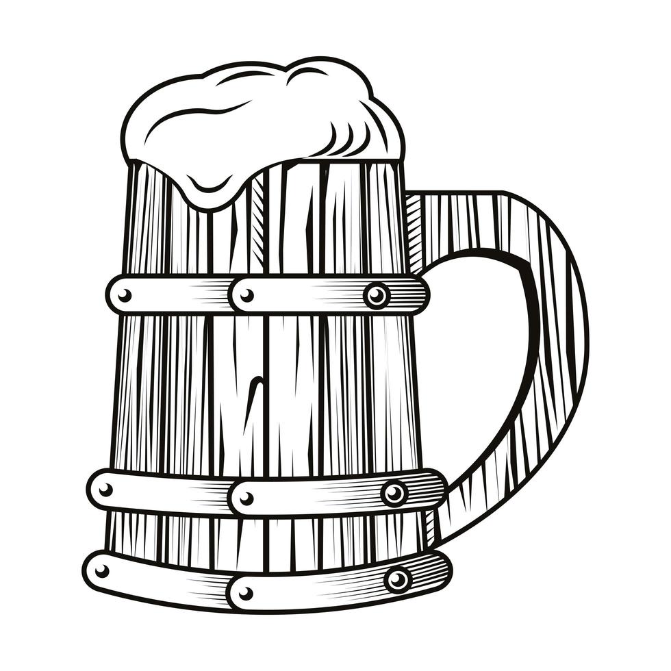 beer mug isolated icon vector