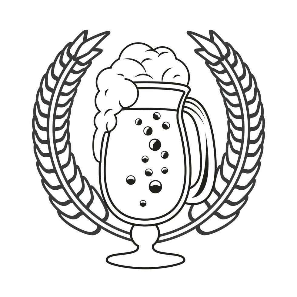 jarra de cerveza, aislado, icono vector