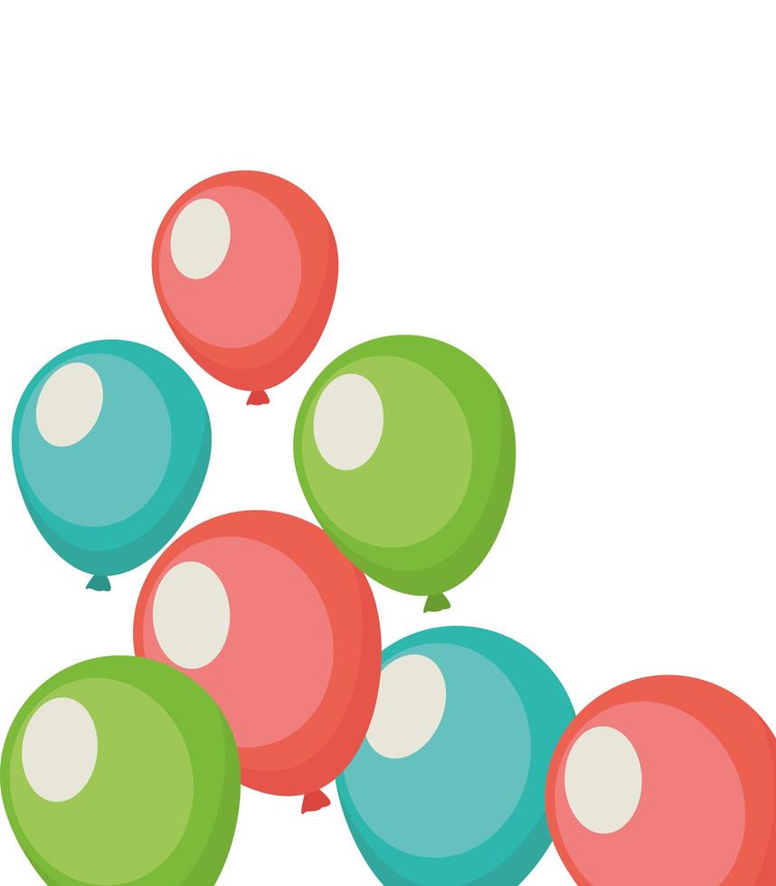 helium party balloons vector