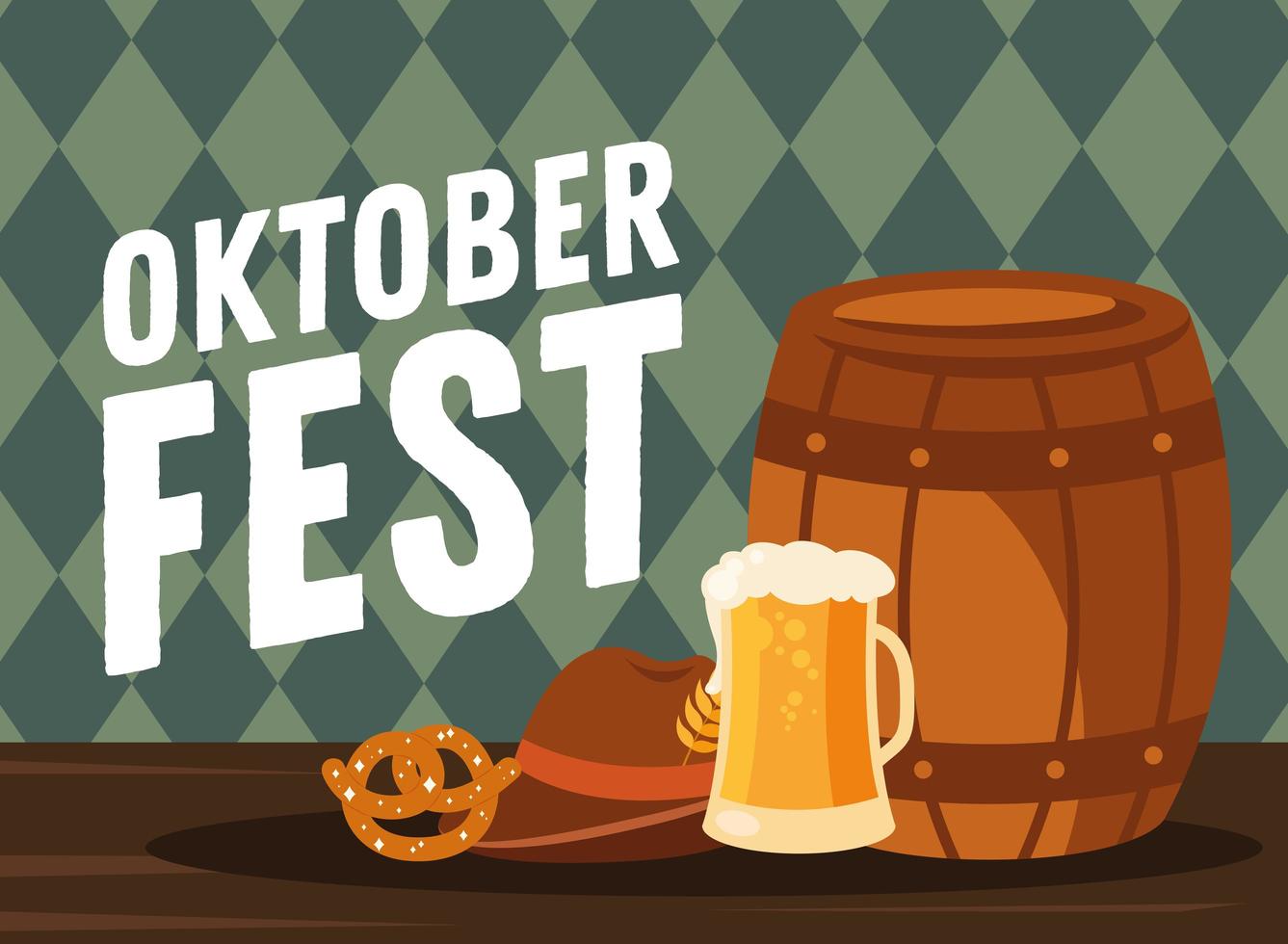 banner de celebración de cerveza oktoberfest vector