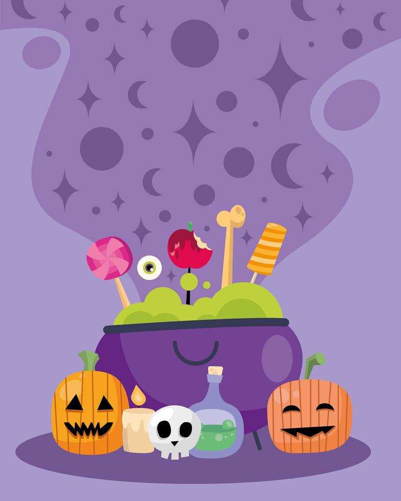 cartel de celebración de halloween vector