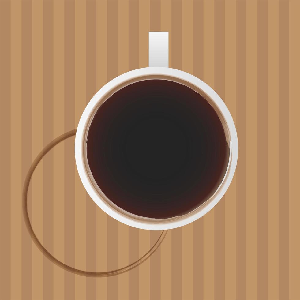 coffee cup top view vector