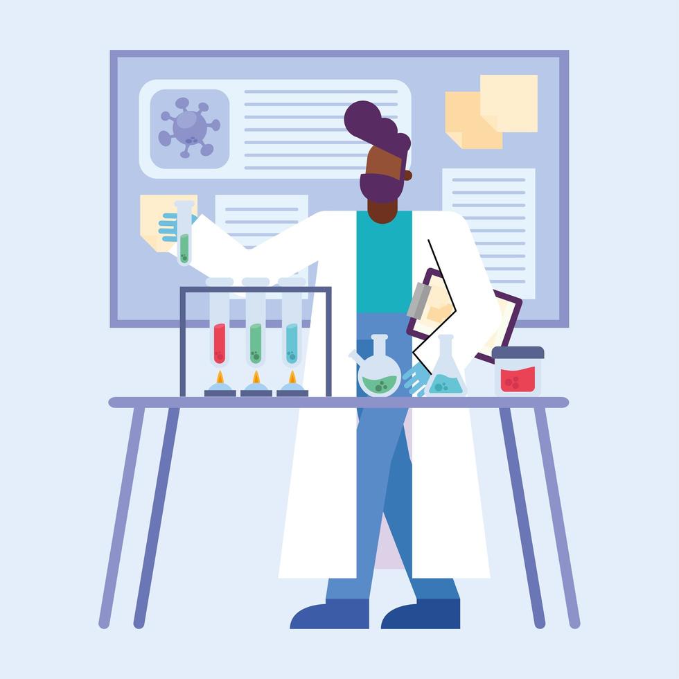 Coronavirus vaccine research design with a chemist vector