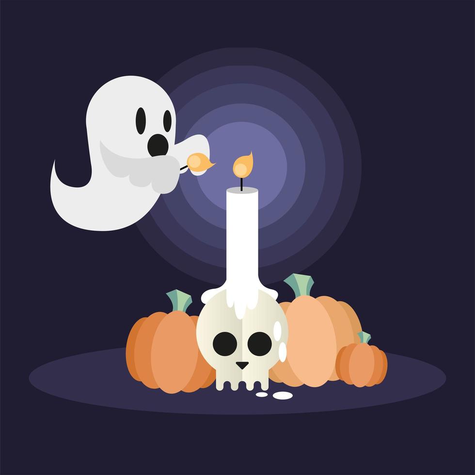 Halloween celebration characters vector