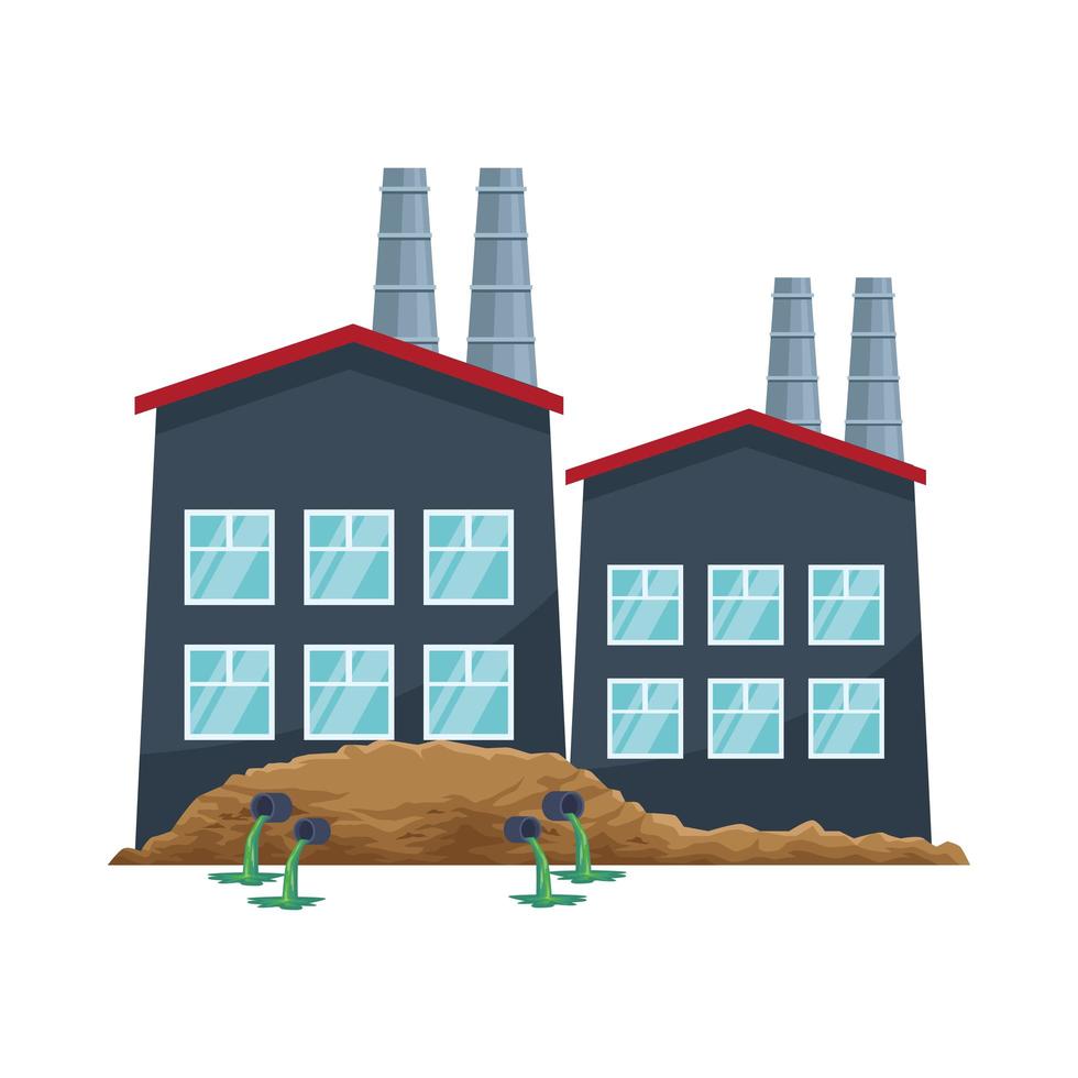 Nuclear plant power industry icon , Vector graphic