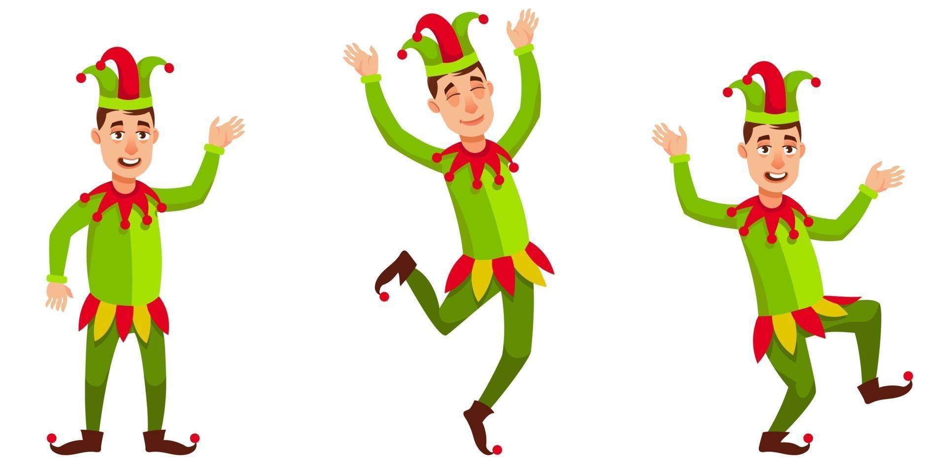 Jester in different poses. vector